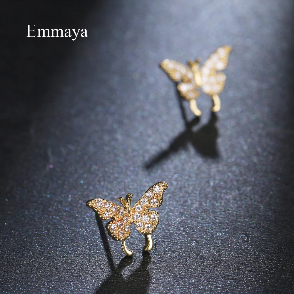 Emmaya новые модные украшения для женщин милые бабочки Моделирование AAA Цирконий