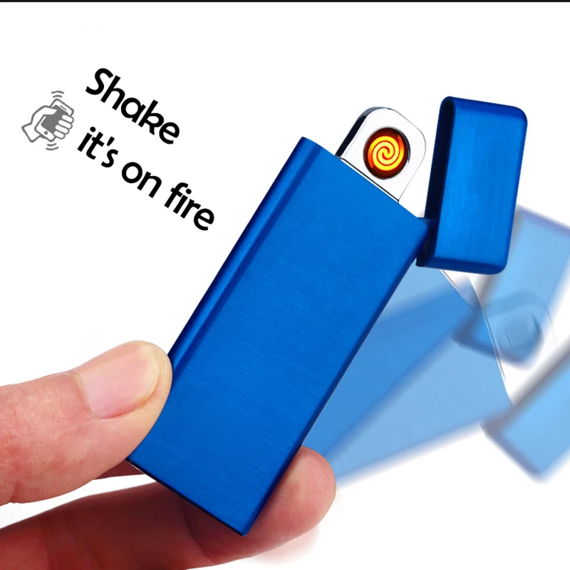 Электрическая зажигалка с подключением к USB отпечатков пальцев Сенсорный огонь