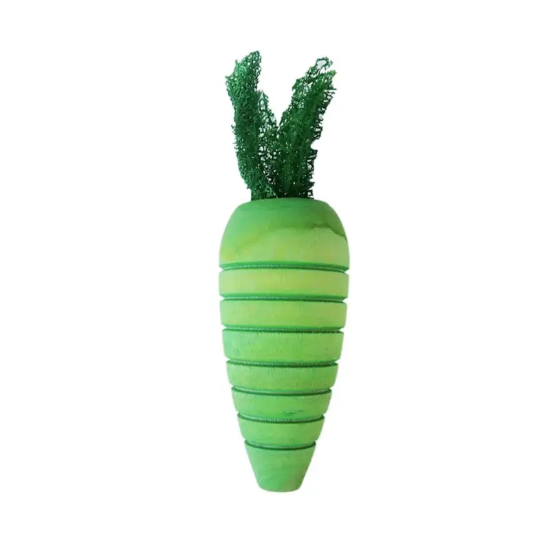 

Carrot-shaped Parrot Bite Toy Wooden Rabbit Hamster Chew Tooth Cleaning Toys