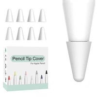 8pcs silicone pencil tip cover for apple pencil 12 antiskid noise reduction pencil protective tip cap