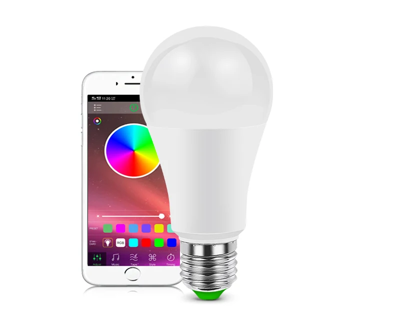 E27 Bluetooth RGB светодиодный светильник E14 Светодиодный светильник с ИК-пультом дистанционного управления волшебный светильник для домашнего декора умный IC светильник ing лампа