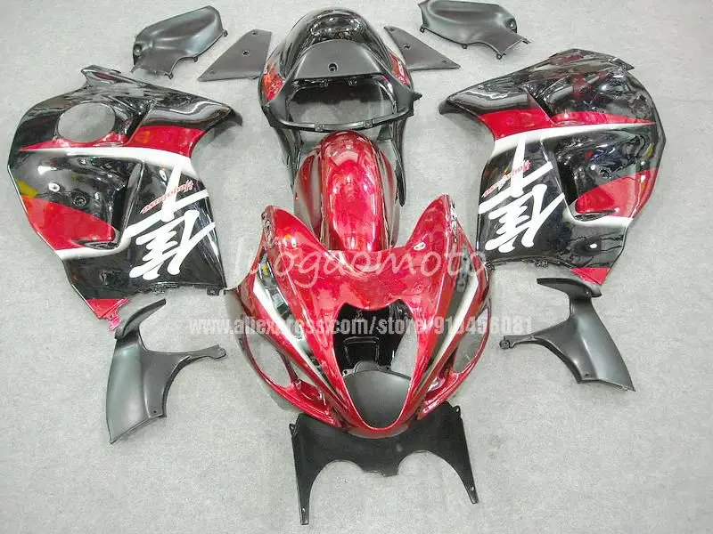 

Fairings For SUZUKI Hayabusa GSXR1300 99 07 1996 1997 1998 GSXR 1300 black red GSX R1300 2002 2000 2001 2003 2004 bodywork