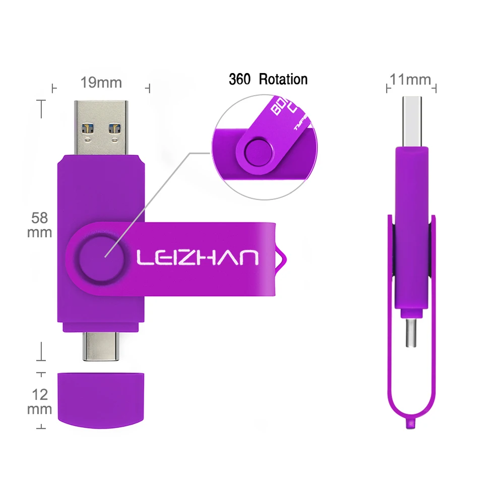 Новое высокое Скорость флеш-накопитель USB 3 0 Тип C 512 256 128 64 Гб 32 16 памяти OTG фото