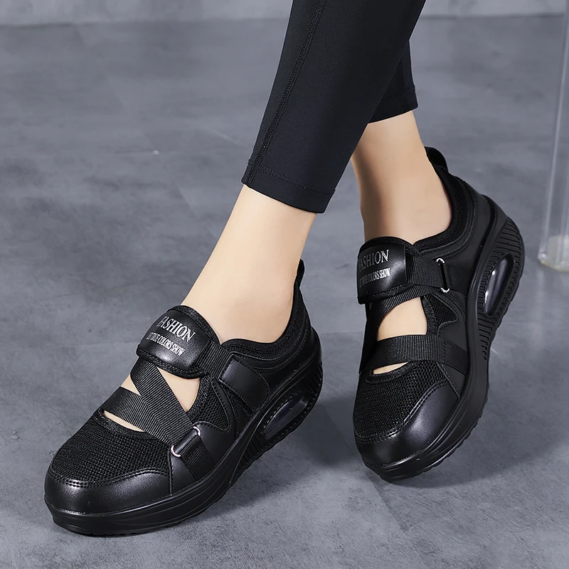 2021 Summer Women Tennis Shoes Platform Breathable Casual Sneakers Women's Fashion Chunky Sneakers Air Cushion Ladies Zapatillas