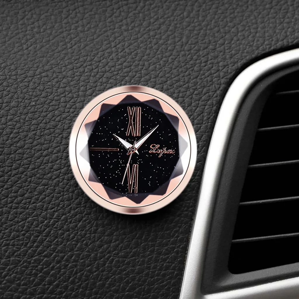 2020 украшение интерьера автомобиля автомобильные часы кварцевые аналоговые