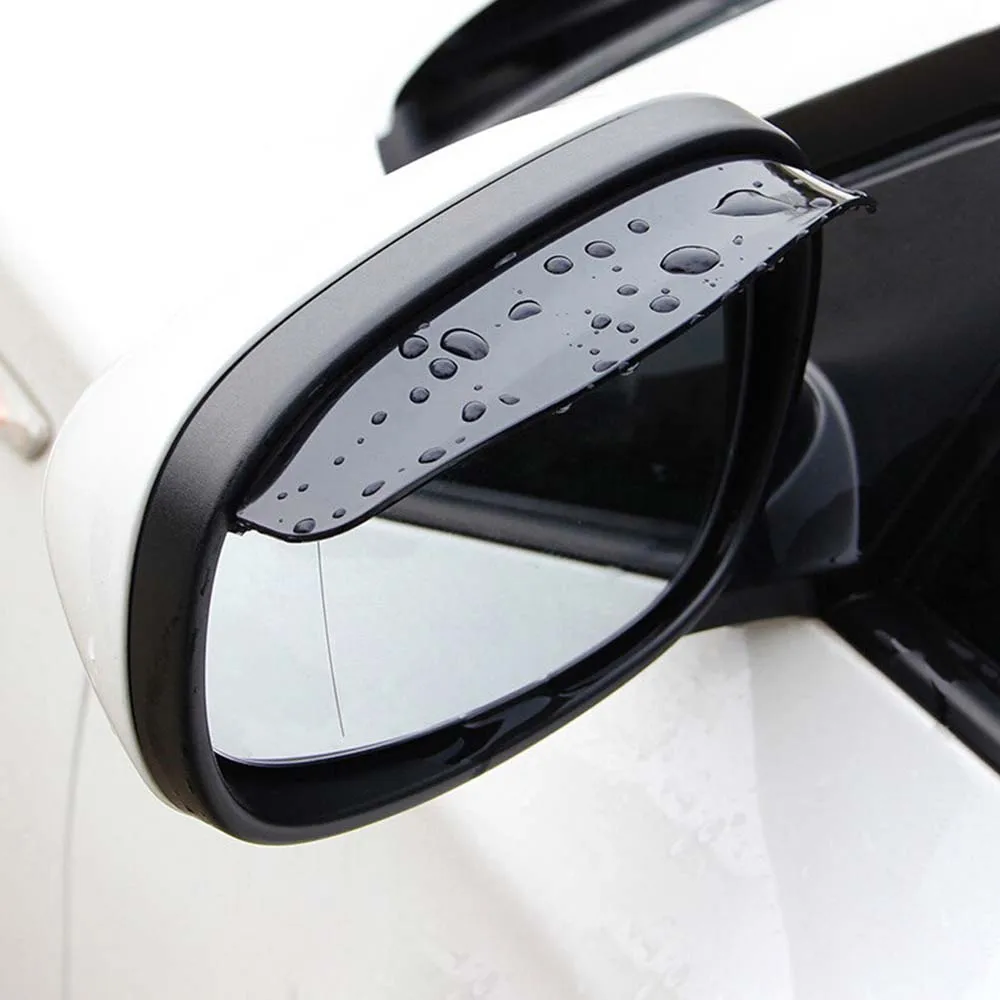 2pcs Universal PVC Car Rear View Mirror Sticker Rain Eyebrow Weatherstrip Auto Shield Shade Cover Protector Guard | Автомобили и