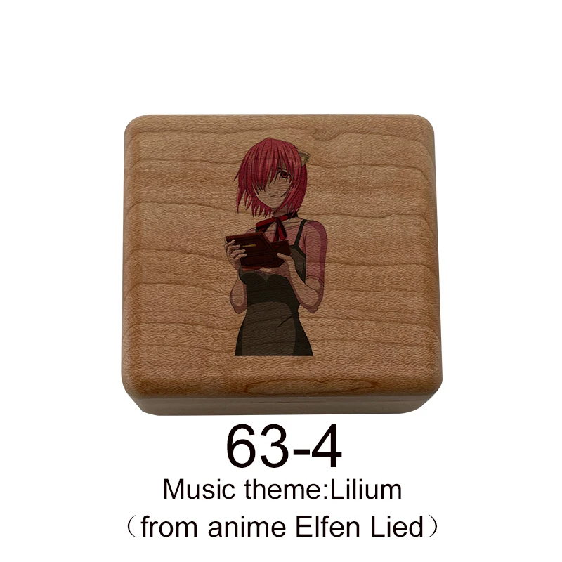 Музыкальная шкатулка Elfen Lied механическая музыкальная с цветным принтом для