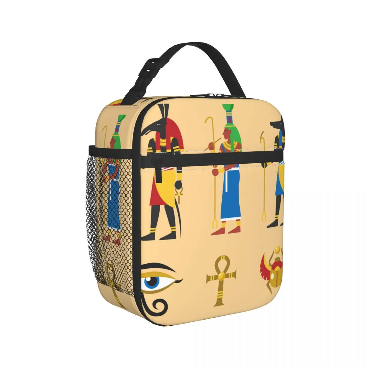 

Сумка-холодильник для ланча, теплоизоляционная Сумочка для пикника с изображением бога египта, переносной плечо для ланч-боксов, сумка-тоут