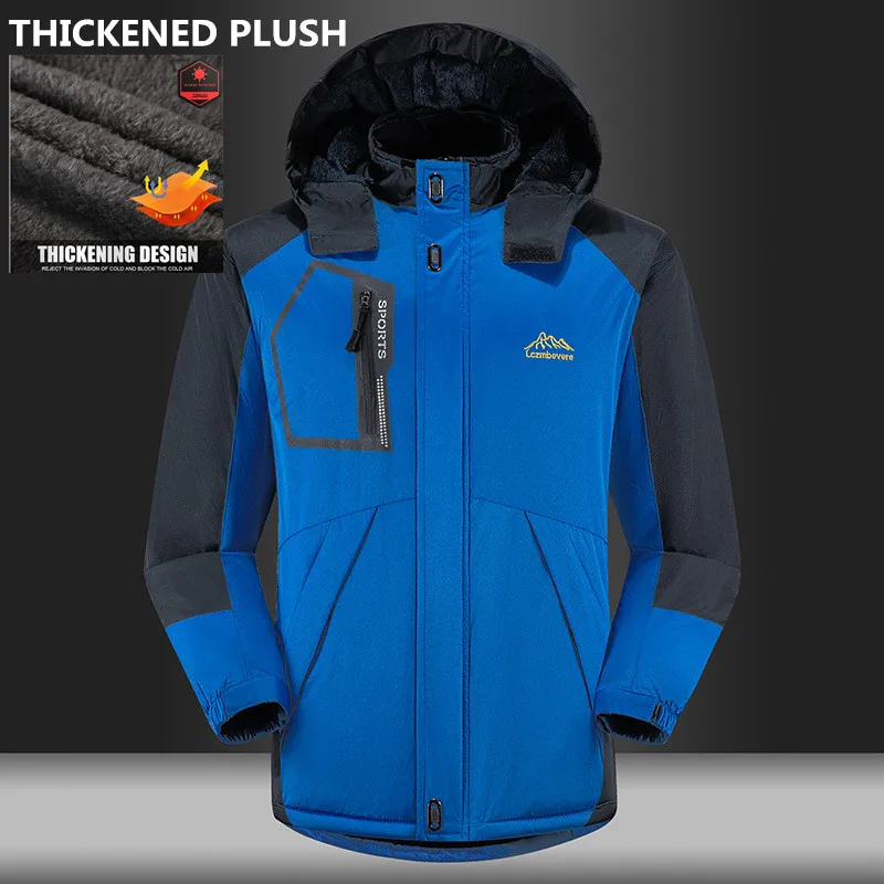 2021 Men Winter Thick Velvet Windproof Down Coat High Quality Male Waterproof Jacket images - 6