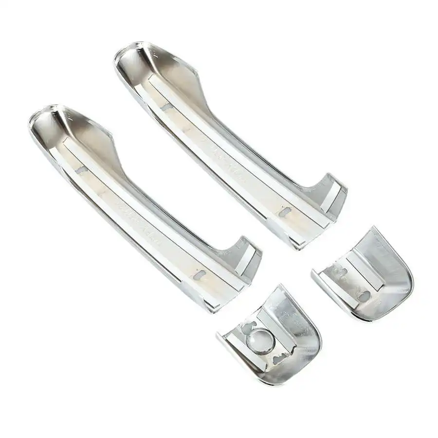 Chrome Exterior Door Handle Trim with 2 Smart Hole Fits for Toyota Land Cruiser Prado 2018 | Mirror & Covers