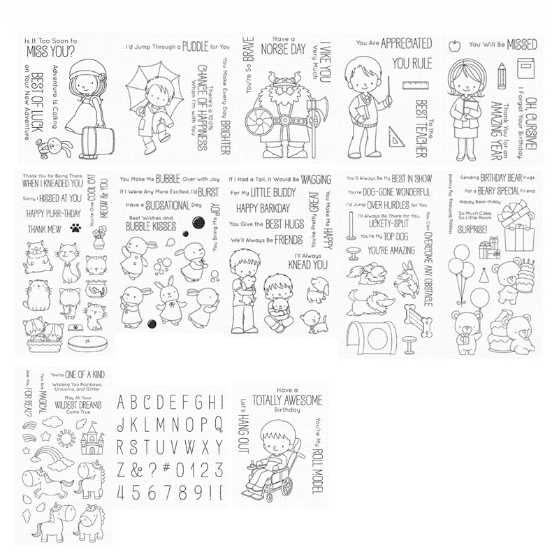 

2021 new craft making word greeting card scrapbook photo album stamp set