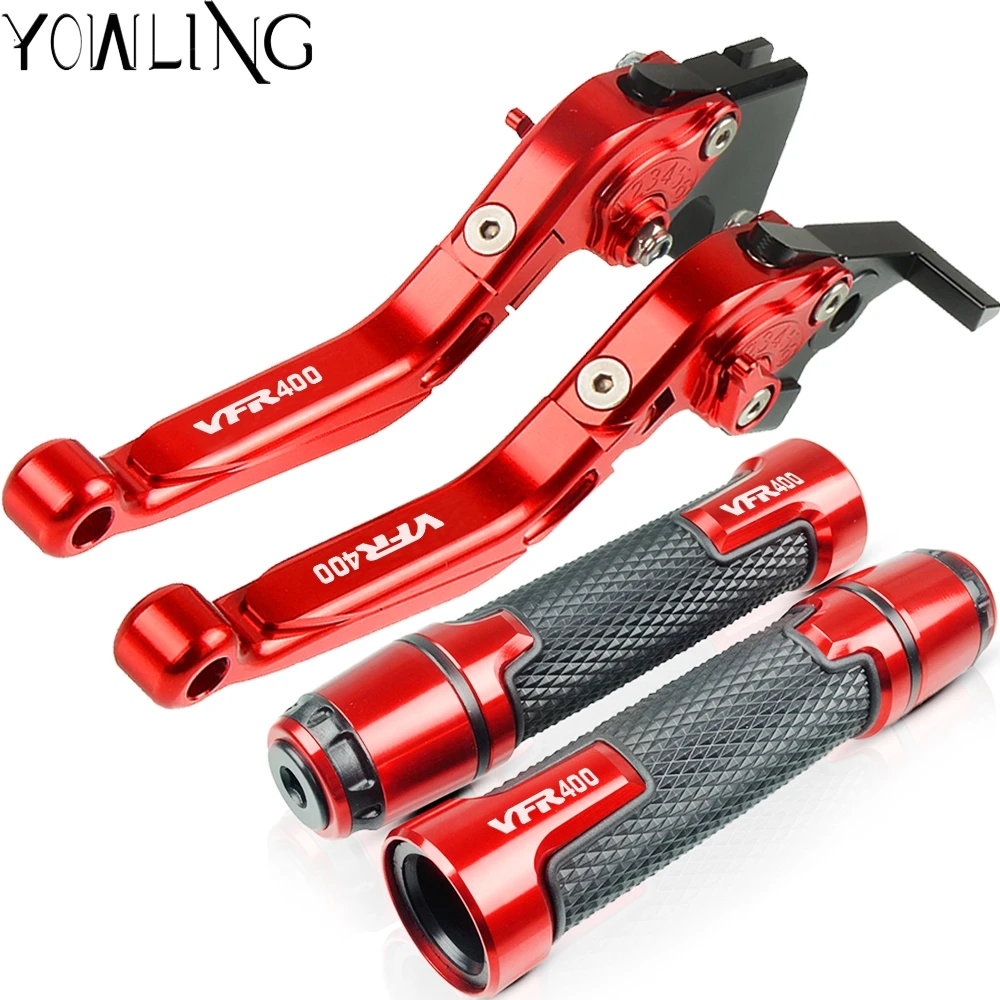 

Motorcycle Accessories Extendable Brake Clutch Levers and Handlebar Hand Grips ends For HONDA VFR400 NC30 1989 1990 1991 1992