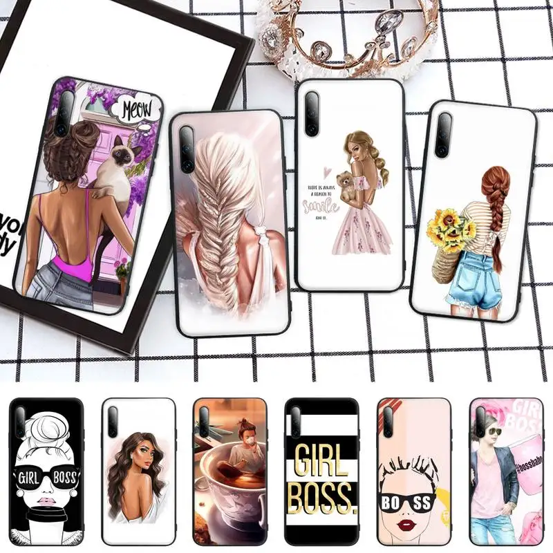 

Christmas Princess Girl Female Boss Phone Case For Honor 7A Pro 7C 10i 8A 8X 8S 8 9 10 20 Lite Silicone Cover
