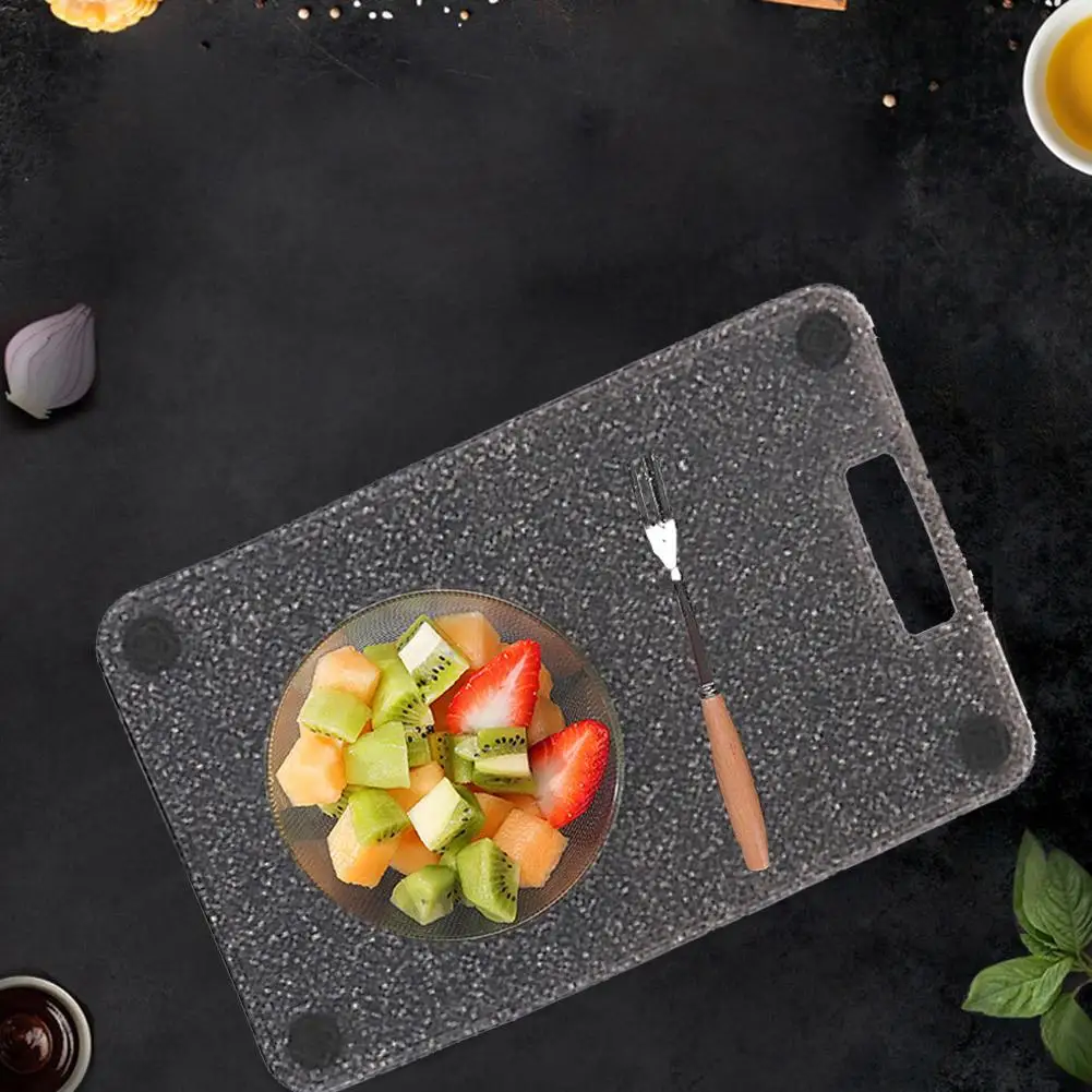 Разделочная доска для кухни нескользящая разделочная с имитацией мрамора