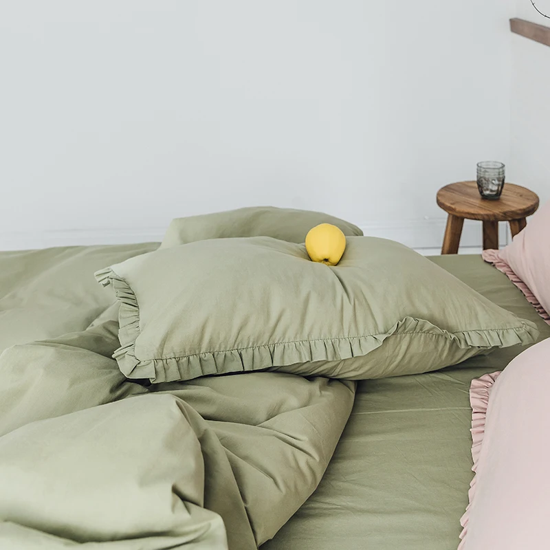 

Ins хлопковая наволочка с рюшами 48*74 см