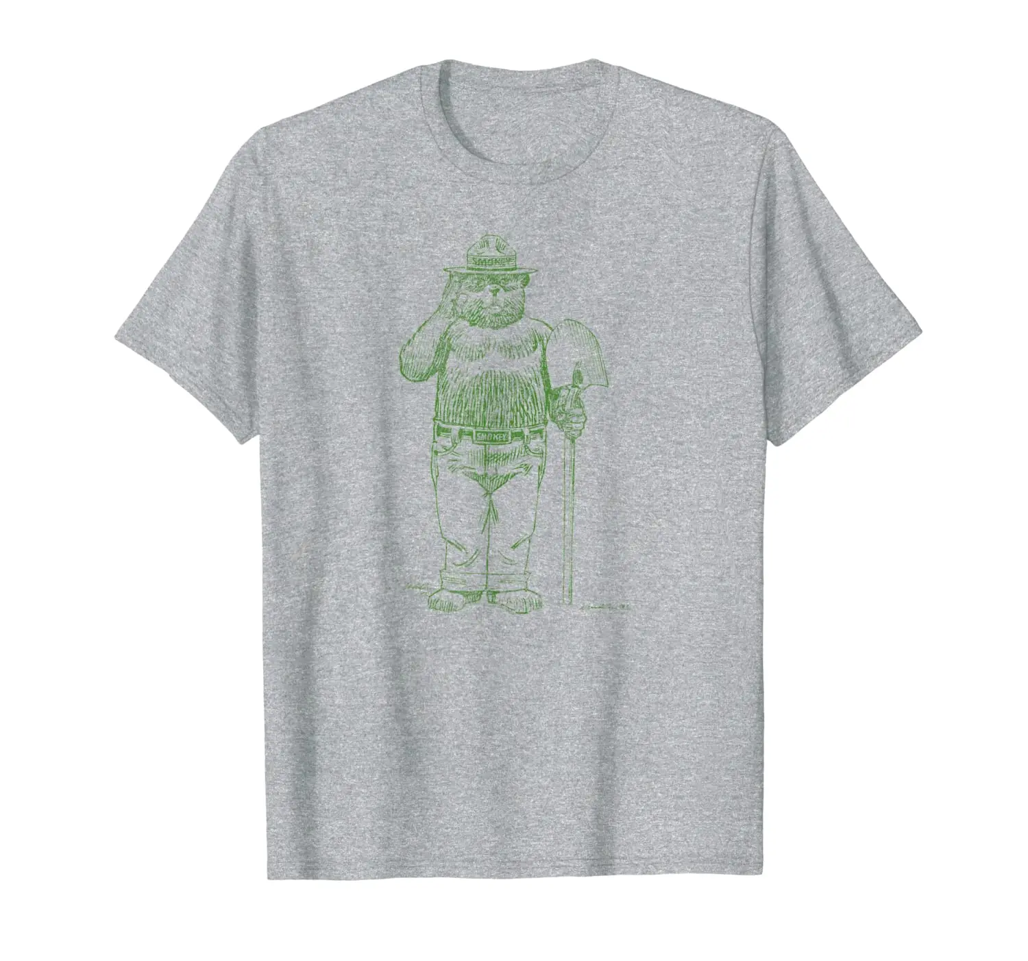 

Smokey Bear Green Drawing T-Shirt