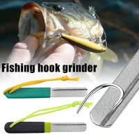 portable fish hook sharpener double sided grooves sharpening hone fishing grinding hook sharpener tool fishing accessories new