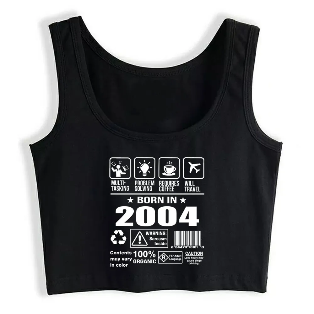 

Crop Top Women Born In 2004 Harajuku Tank Top Women Comic Women Clothes