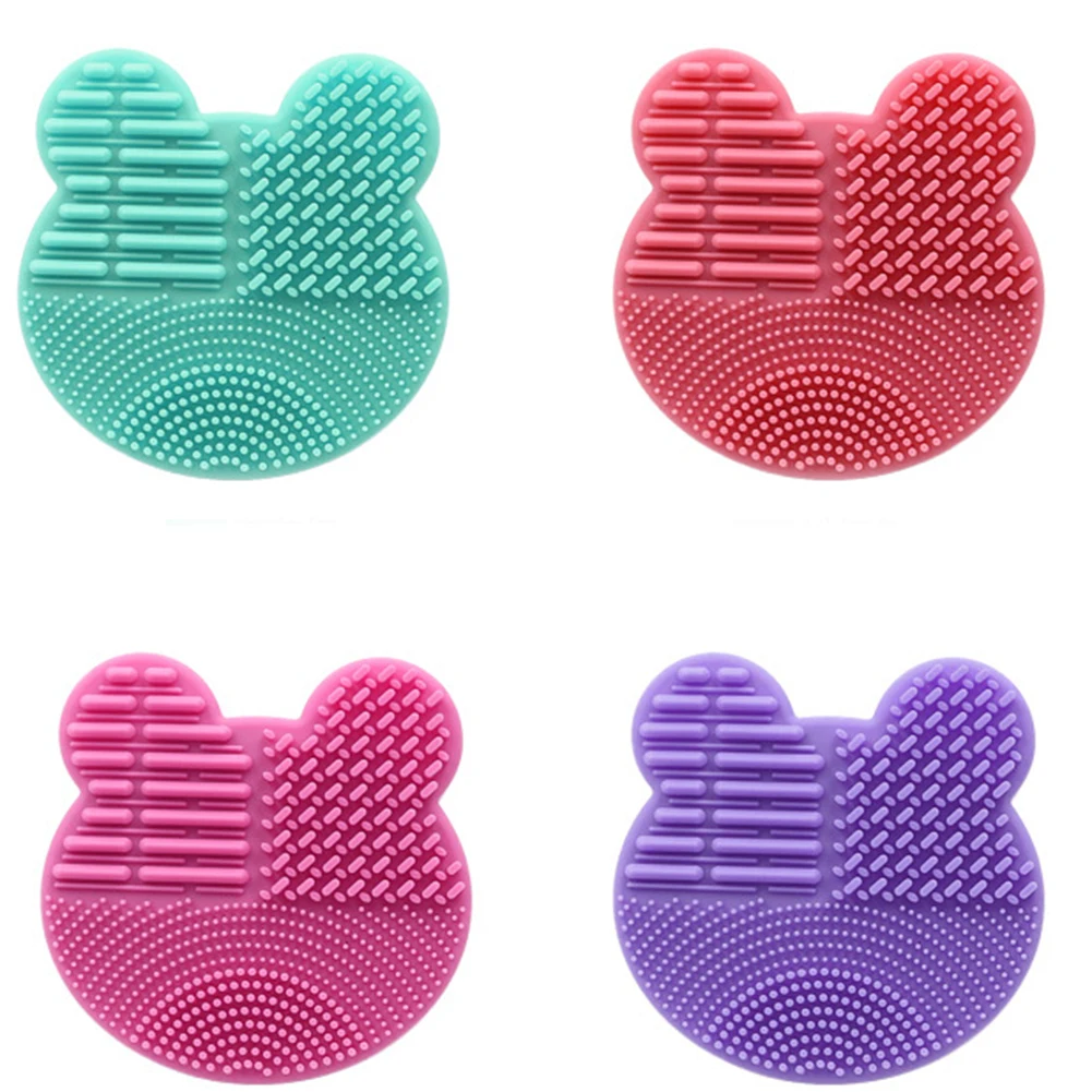 Коробка для чистки кистей макияжа в форме симпатичного медведя губка теней век и