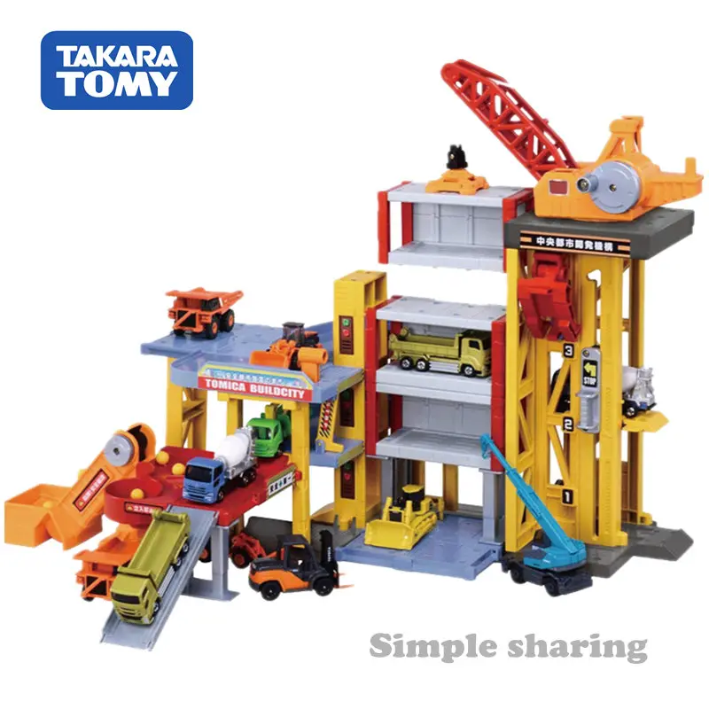 Takara Tomy Tomica Town Build City Power Crance Construction Site Playset Educational (автомобиль входит в комплект)
