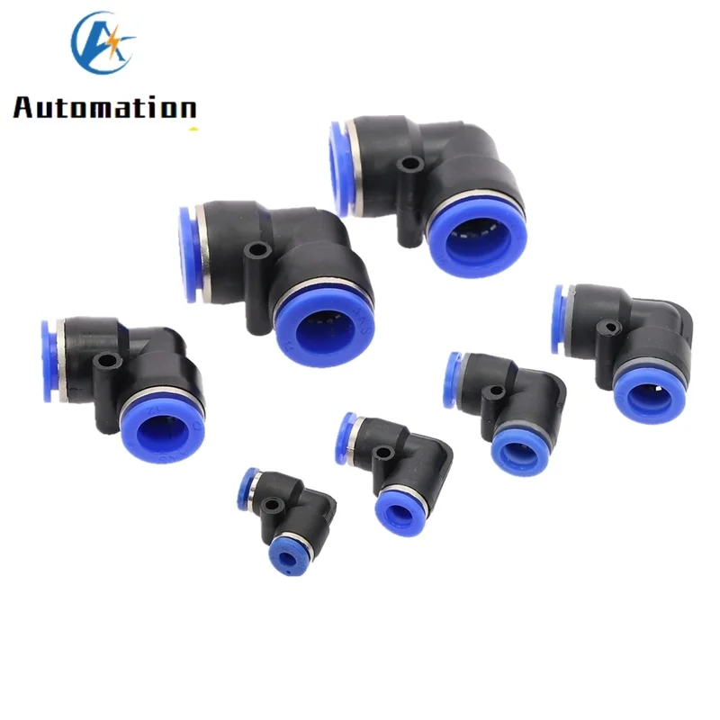 Пневматические L образные плсатиковые быстроразъемные фиттинги с наружным