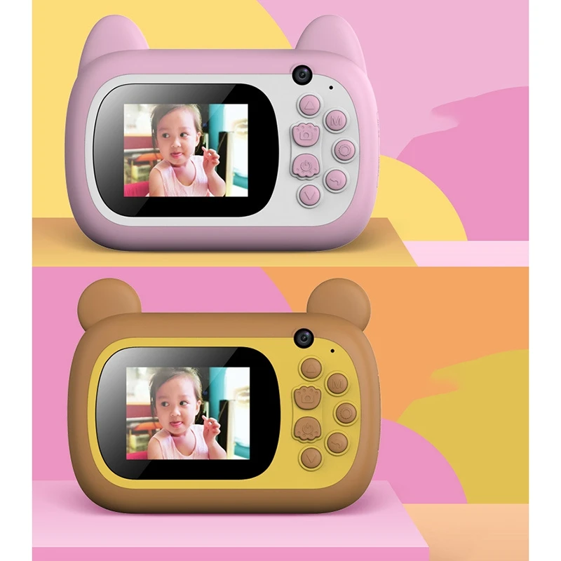 

2,4 дюймовая двойная камера игрушки милый мультфильм 2400 Вт HD цифровая камера фото видео мини детский фотоаппарат камера