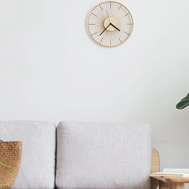 

Creative Wood Wall Clock Vintage Unique Living Room Nordic Mute Wooden Wall Clock Designs Shabby Chic Home Decor