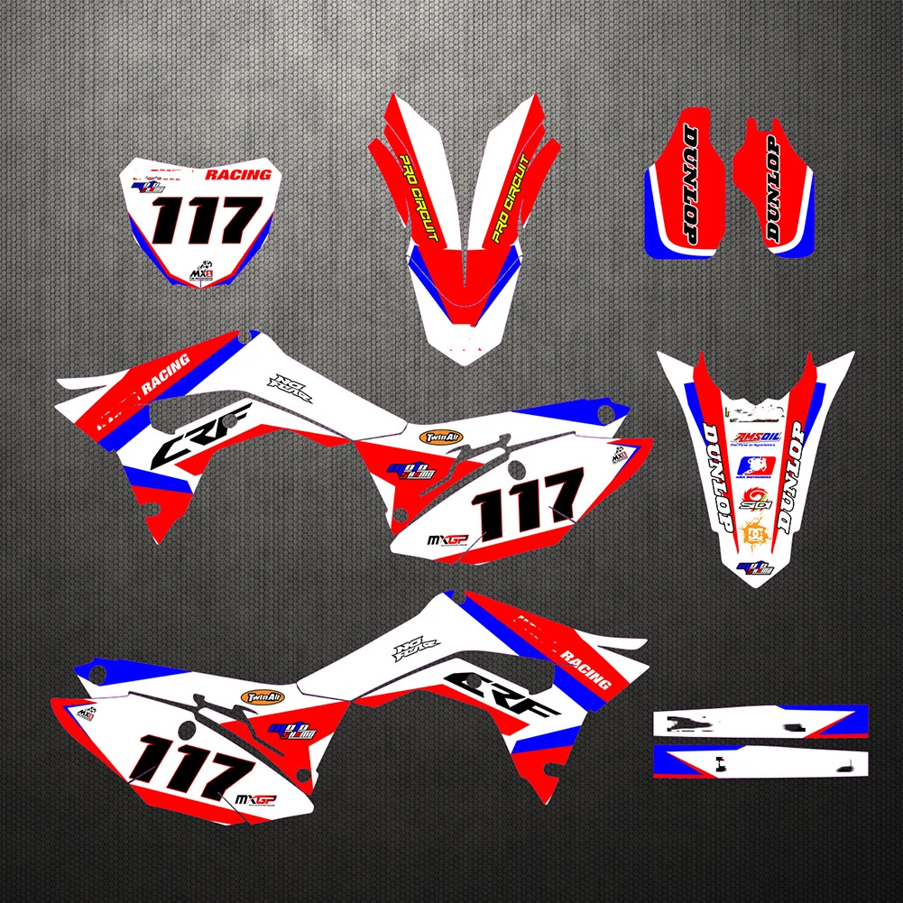 Индивидуальные графические фоны наклейки наборы наклеек для Honda CRF 450 CRF450R 2017 2018-2020