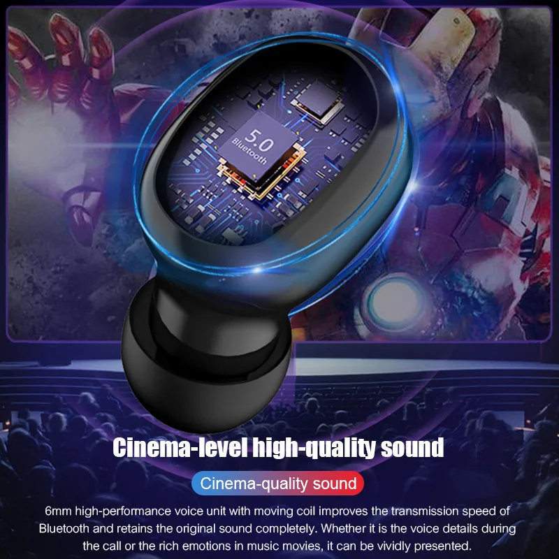 

IPX7 Waterproof Bluetooth earphone 8D Stereo Wireless Headphones Headset With 3500mAh Power Bank G6s TWS 5.0 Bluetooth Earbuds