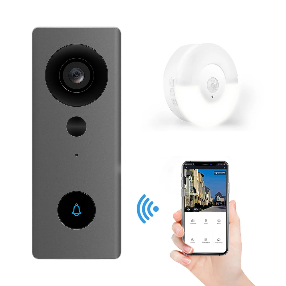 

Дверной видеозвонок с Wi-Fi, 1080P, HD, с функцией звонка