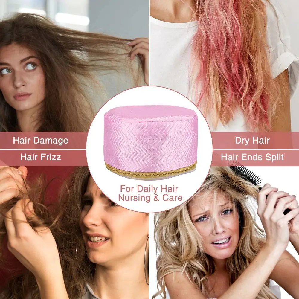 

Hair Steamer Cap Electric Beauty Steamer SPA Nourishing Hair Care Cap Hair Mask Home Salon Heating Hair Care Styling Tool