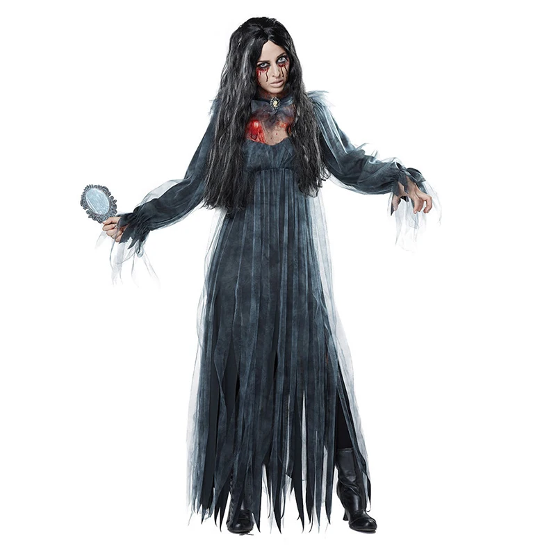 Женское платье дьявол косплей костюмы труп Призрак Одежда для невесты Хэллоуин