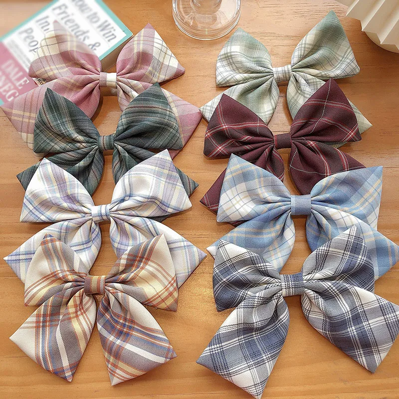 

Hair Accessories Hairpins Hair Clip Large Bow Hairpin Women Girls Plaid Barrettes Hair Clip Spring Hairgrips Headwear Hairbands
