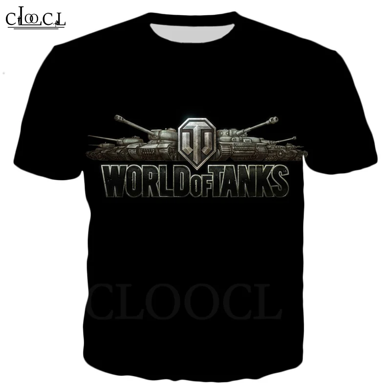 Новинка лета 2021 модная мужская футболка CLOOCL с принтом World of Tanks для игр