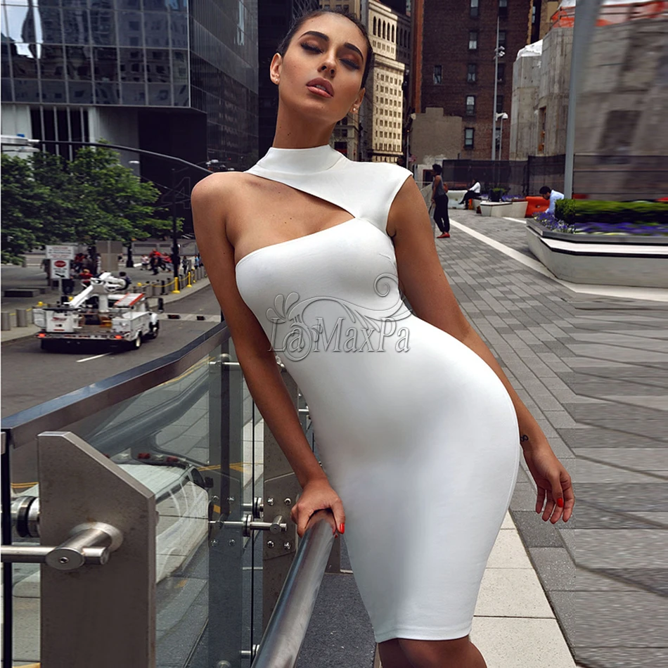 Новинка лета 2019 женское блестящее облегающее платье на одно плечо вечернее