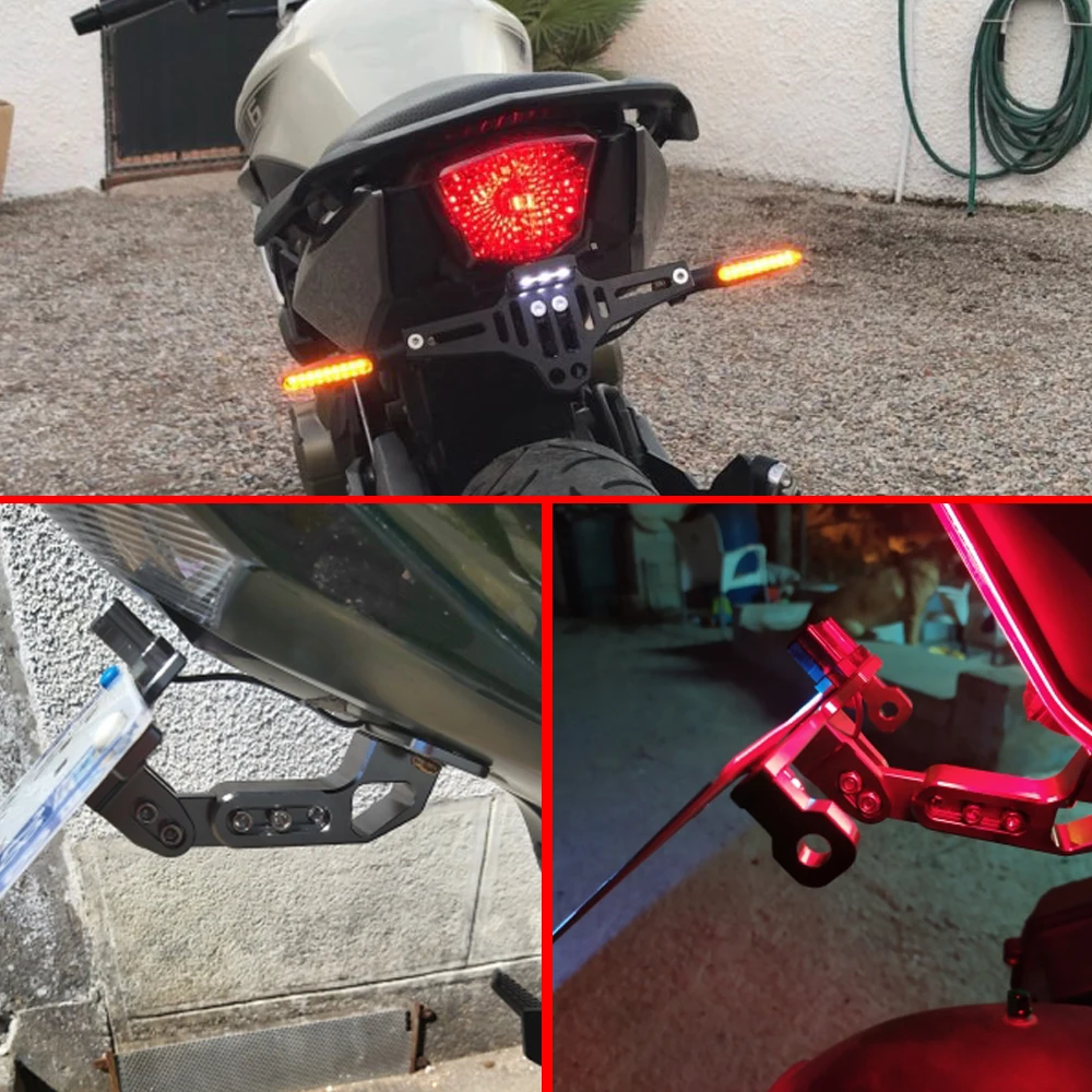 

Motorcycle Rear License Plate Mount Holder and Signal Lamp For YAMAHA tdm 900 850 mt125 mt03 mt01 mt 125 03 01 xt660 Accessories