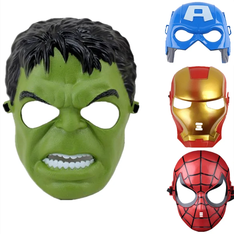 Новинка детская маска для косплея Marvel Мстители Герои Человек паук Халк Черная