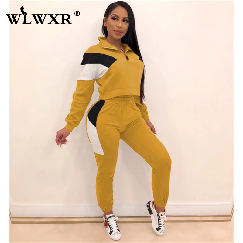 WLWXR осенние уличные спортивные костюмы женский спортивный костюм комплект из