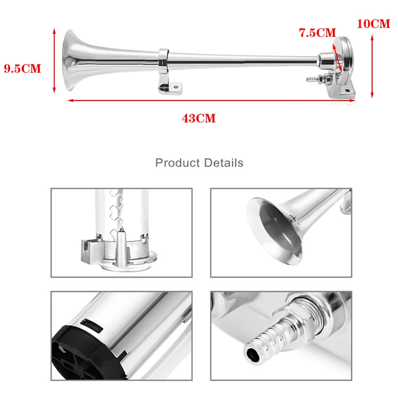 

178DB Car Horn Super Loud Trumpet Air Horn Compressor Relay Wiring Harness For Truck Boat Train Horn Hooter Auto Sound Signal