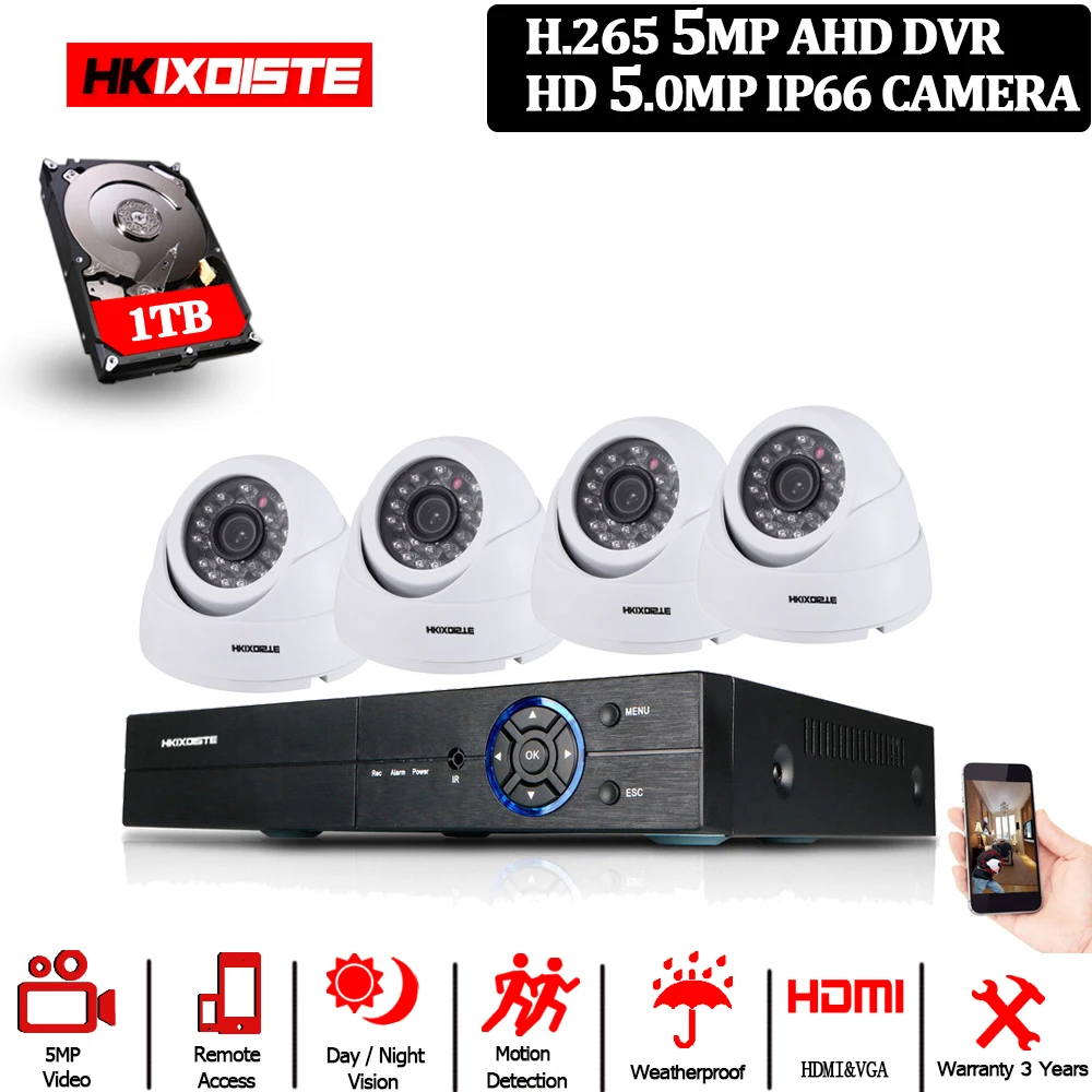 Купольная камера видеонаблюдения HD 5 0 МП 1/3 дюйма SONY 2592*1944P AHD фильтр отсекающий ИК