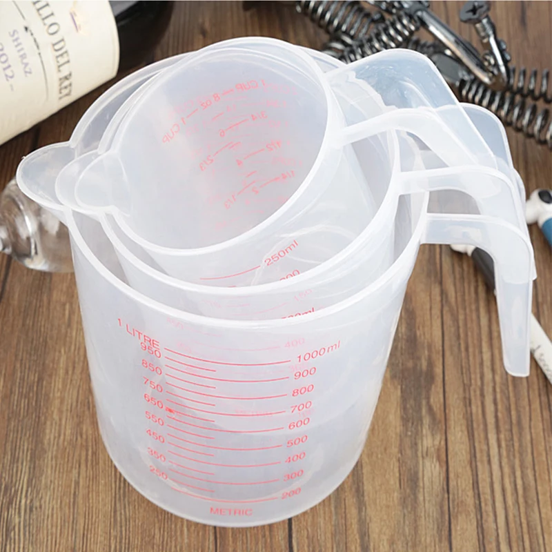 250 мл 500 1000 мерный стакан пластиковый горшок с носиком прозрачная ручка|Мерные