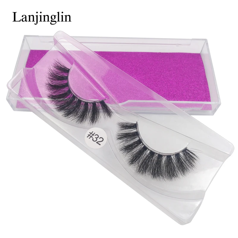TOP 1 pair thick mink lashes natural false eyelashes 3d hair extension for professionals makeup W32P | Красота и здоровье