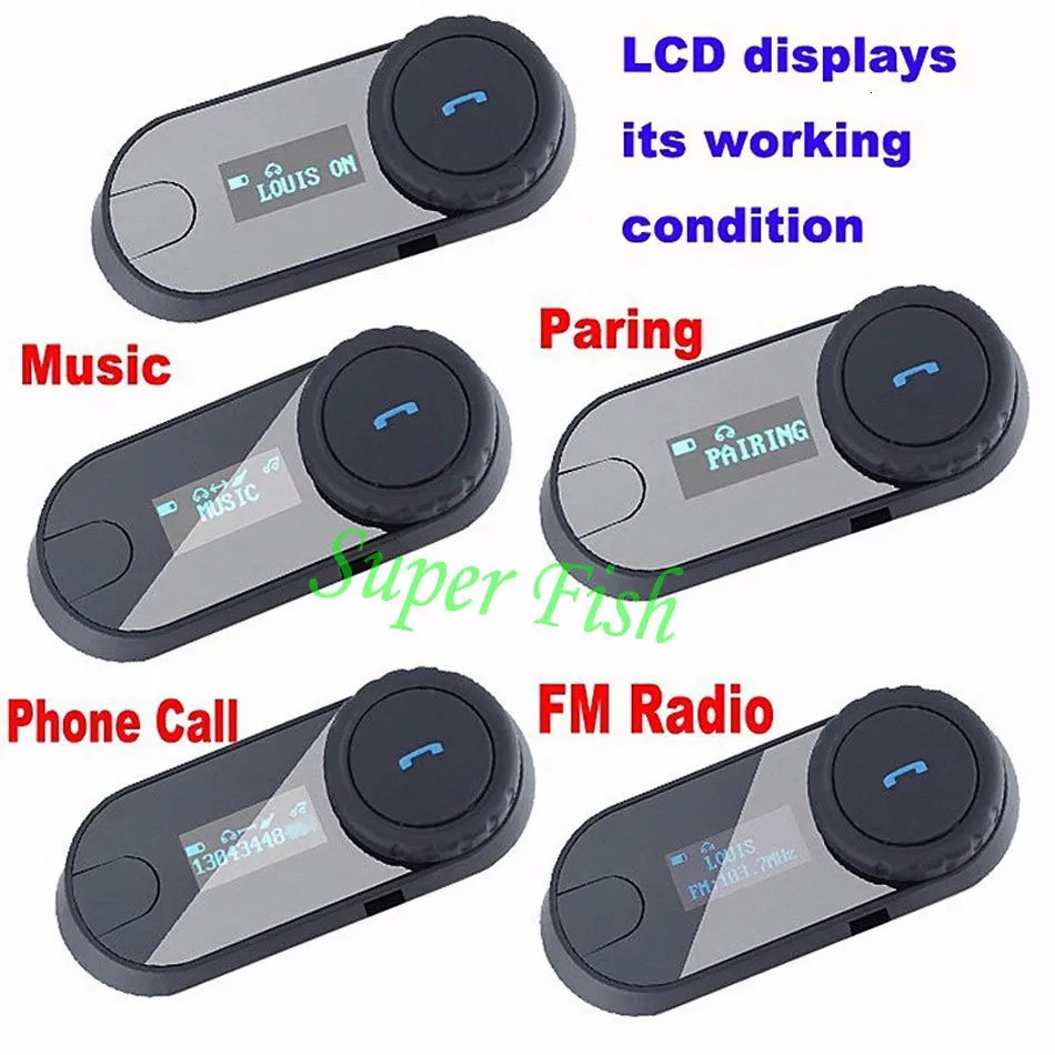 FreedConn TCOM-SC, Bluetooth, мотоциклетная гарнитура, шлем, домофон, ЖК-экран с fm-радио+ мягкий наушник