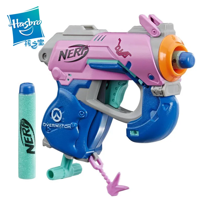 Оригинальный пистолет Hasbro Nerf Overwatch OVW D.VA Boy мягкий пуля игрушка для детей на