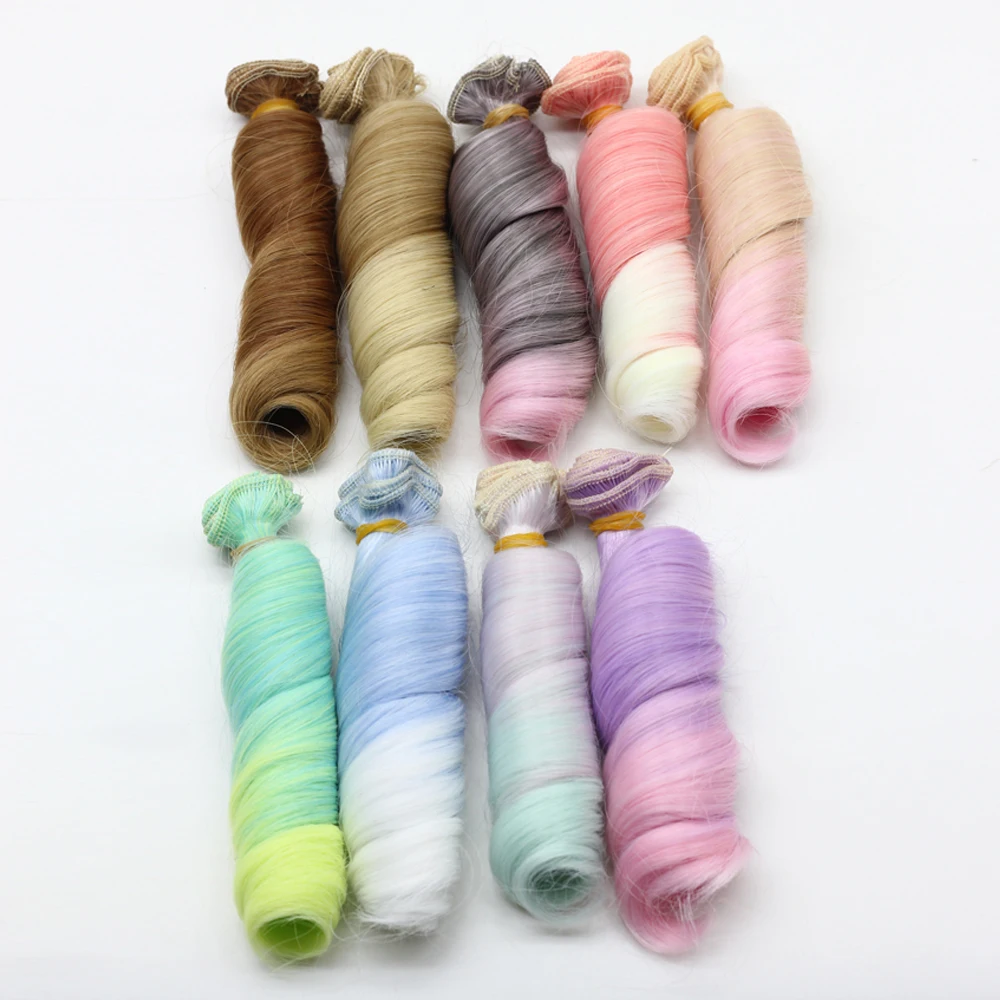 15*100 см парики с волнистыми волосами для кукол коричневый черный хаки высокая