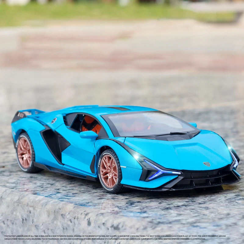 Новинка 2021 модель спортивного автомобиля 1:24 Sian FKP37 из сплава поделки украшение со