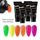 Неоновый цветной акриловый гель для наращивания ногтей, 15 мл