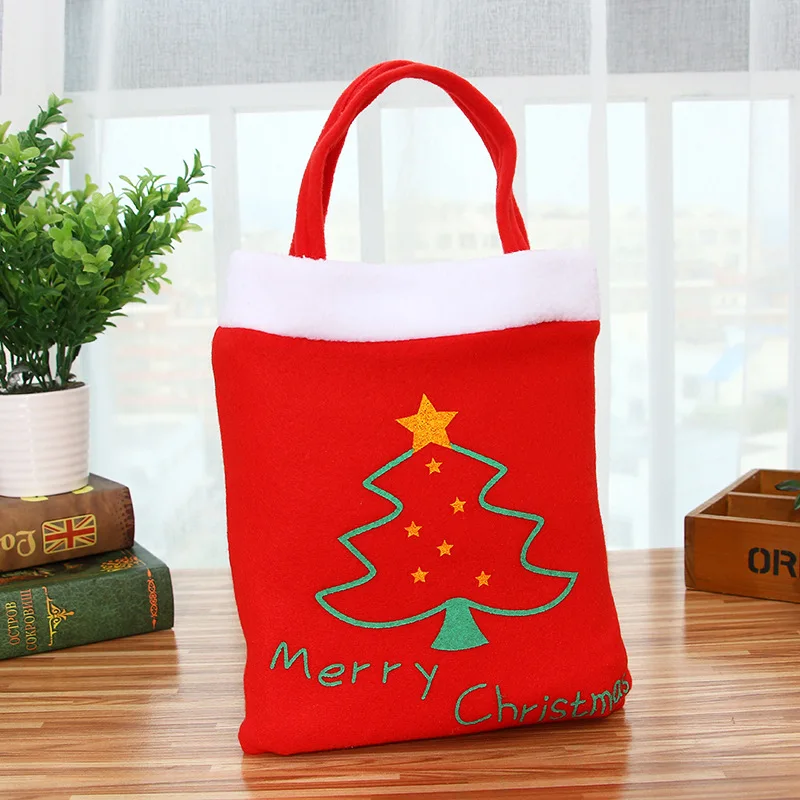 

new year Xmas Christmas flannel Tote Bag Shoulder Bag Concise Letter Printing Shoulder Bags Ladies Duty Cotton Shopping Bags
