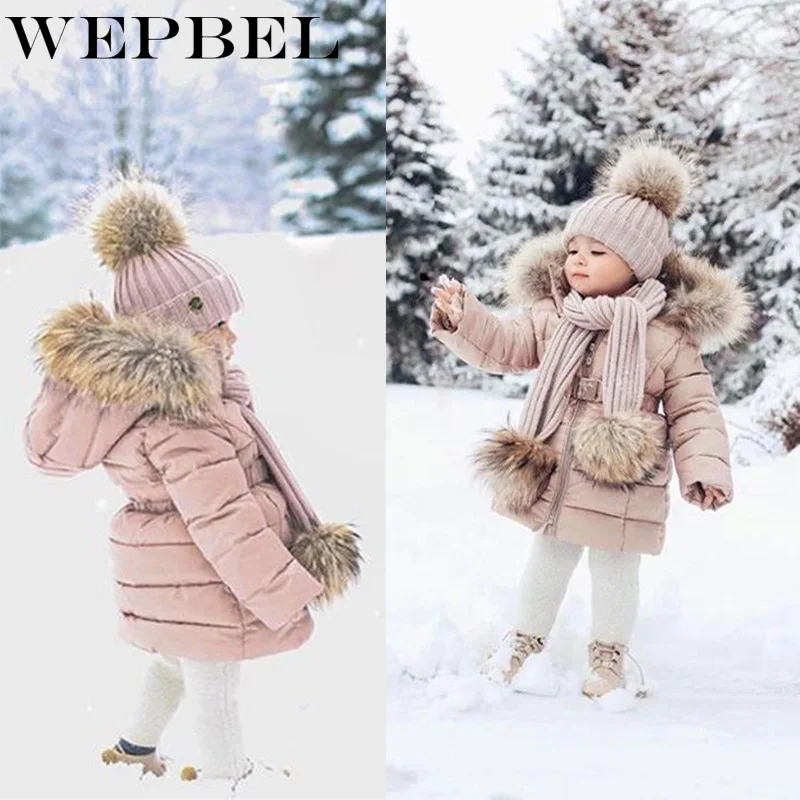 WEPBEL/осенне зимняя детская утепленная хлопковая куртка с капюшоном теплая одежда