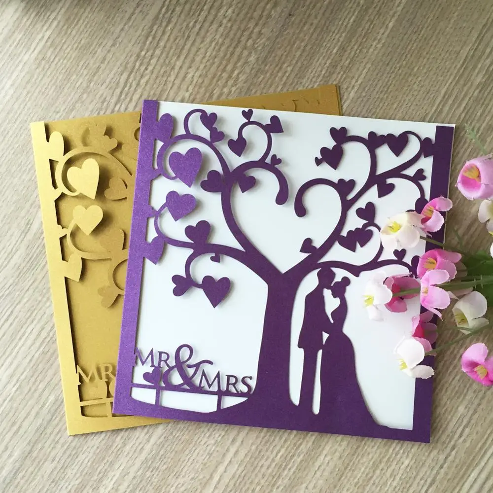 Свадебное приглашение г-н и миссис 100 шт. бумажные жемчужины 2020 для романтических